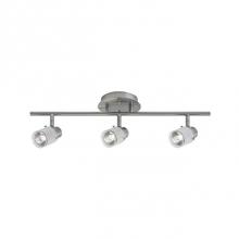 Kuzco 81363BN - Three Lamp Fixed Track With Frosted Glass Shade. Metal Finish In Brushed