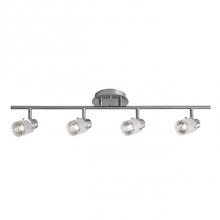 Kuzco 81364BN - Four Lamp Fixed Track With Frosted Glass Shade. Metal Finish In Brushed