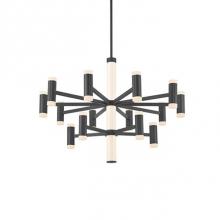Kuzco CH16736-BK - An Array Of Extruded Aluminum Quatrefoil LampsFinely Textured Powder-Coat Or Plated FinishOpal
