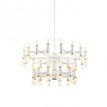 Kuzco CH19833-WH - Overlapping Aluminum Arms Form MeshworkFinely Textured Powder-Coat FinishTapered Round