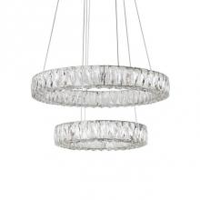 Kuzco CH7824 (3000k) - Two Tiered Led Chandelier With 2 Different Sized Rings Which Can Be Styled In A Variety Of