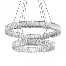 Kuzco CH7832 (3000k) - Two Tiered Led Chandelier With 2 Different Sized Rings Which Can Be Styled In A Variety Of