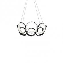 Kuzco CH94824-BK - Die-Cast Aluminum Rings With Translucent Acrylic DiffusersMetallic Brushed Or Matte Powder-Coat