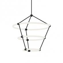 Kuzco CH99326-BK - Multi-Tiered Extruded Aluminum Frame With Rigid Frosted Acrylic