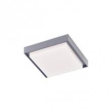 Kuzco EC34507-GY - Rectilinear Cast Aluminum Body And FrameLightly Textured Powder-Coat FinishSquare Opal Polymeric