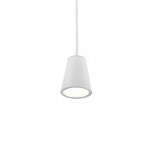 Kuzco EP16605-WH - Cast Aluminum Conical Housing With Ceiling MountLightly Powder-Coated FinishOpal Round Glass
