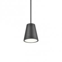 Kuzco EP16608-BK - Cast Aluminum Conical Housing With Ceiling MountLightly Powder-Coated FinishOpal Round Glass
