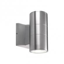 Kuzco EW3207-SV - High Powered Led Exterior Two Light Wall Mount Fixture, Die-Cast Aluminum Housing Molded Into A