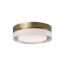 Kuzco FM3511-VB - Single Led Round Flush Mount Ceiling Fixture With Two Finishes. Round Glass Polished Surface And