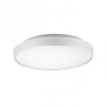Kuzco FM43518-WH - Circular Steel Base With Polymeric Body, Frosted Acrylic Lens, Glossy Body And Matte Painted