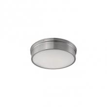 Kuzco FM5011-BN - Industrial Designed Led Flush Mount With Fine Brushed Nickel Metal Details. White Opal Glass