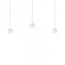 Kuzco LP10503-WH - Linear Downward Light Led Multi-Pendant With Three Stratum Sphere Shaped Cast Aluminum And