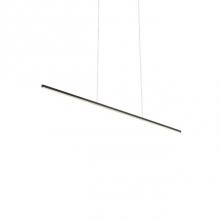 Kuzco LP18248-BK - Square Profile Linear Aluminum With Thin CablesInset Opal Polymeric DiffuserFinely Textured Plate