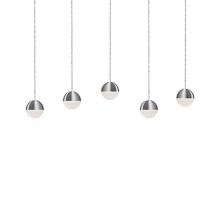 Kuzco MP10505-BN - Linear Downward Light Led Multi-Pendant With Five Stratum Sphere Shaped Cast Aluminum And