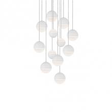 Kuzco MP10512-WH - Round Downward And Upward Light Led Multi-Pendant With Twelve Stratum Sphere Shaped Cast Aluminum