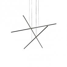 Kuzco MP18203-BK - Square Profile Linear Aluminum With Thin CablesInset Opal Polymeric DiffuserFinely Textured Plate
