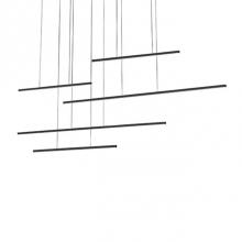 Kuzco MP18363-BK - Square Profile Linear Aluminum With Thin CablesInset Opal Polymeric DiffuserFinely Textured Plate