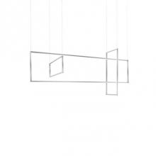 Kuzco MP28356-BN - Square Profile Linear Aluminum Frames With Thin CablesInset Opal Polymeric DiffuserFinely