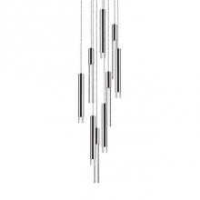 Kuzco MP7709-CH - Round Nine Led Multi-Pendant With Two Different Styled Pendants In A Mixed Arrangement. Four