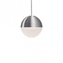 Kuzco PD10501-BN - Single Downward Led Pendant With A Stratum Sphere Shaped Cast Aluminum With Matching Heavy Gauge