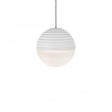 Kuzco PD10501-WH - Single Downward Led Pendant With A Stratum Sphere Shaped Cast Aluminum With Matching Heavy Gauge