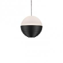 Kuzco PD10502-BK - Single Upward Light Led Pendant With A Stratum Sphere Shaped Cast Aluminum With Matching Heavy