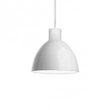 Kuzco PD1706-WH - Single Led Pendant With A Heavy Plated Metal Dome Shaped Shade Available In Brushed Nickel,