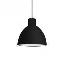 Kuzco PD1709-BK - Single Led Pendant With A Heavy Plated Metal Dome Shaped Shade. Matching Colored  Cloth Covered