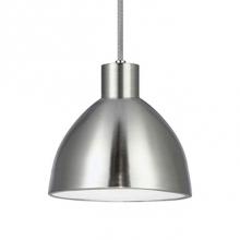 Kuzco PD1712-BN - Single Led Pendant With A Heavy Plated Metal Dome Shaped Shade Available In Brushed Nickel,