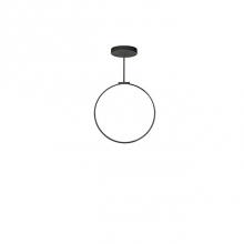 Kuzco PD82524-BK - Aluminum Ring With Circular Ceiling Mount. Circular Profile. Flexible Silicon-Rubber Diffuser.