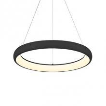Kuzco PD82724-BK - A Curved Band Of Powder-Coated Aluminum Arcs Around A Central Void Forming And Encapsulating An