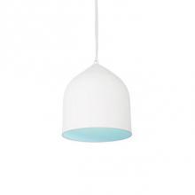 Kuzco PD9108-WH/BU - The Smooth Spun Metal Shade Is Available In Graphite Or White For This Modern Pendant But Add