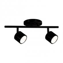 Kuzco TR10015-BK - Modern Led Fixed Track Fixture With Five Die Cast Aluminum Heads And Frosted Glass Diffusers.