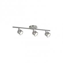 Kuzco TR10022-BN - Modern Led Fixed Track Fixture With Three Die Cast Aluminum Heads And Frosted Glass Diffusers.