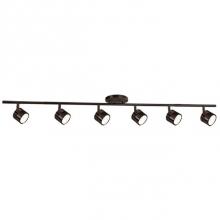Kuzco TR10044-BZ - Modern Led Fixed Track Fixture With Five Die Cast Aluminum Heads And Frosted Glass Diffusers.