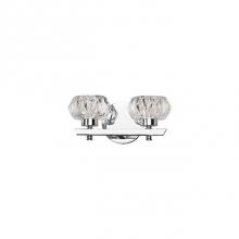 Kuzco VL54210-CH - Beautiful Led Two Light Vanity With Elegant Vintage Crystal Cut Clear Glass And Polished Chrome