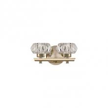 Kuzco VL54210-VB - Beautiful Led Two Light Vanity With Elegant Vintage Crystal Cut Clear Glass And Polished Chrome