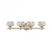 Kuzco VL54222-VB - Beautiful Led Four Light Vanity With Elegant Vintage Crystal Cut Clear Glass And Polished Chrome