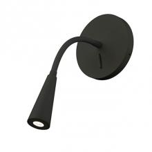 Kuzco WS18901-BK - Die-Cast Aluminum Lamp Head With Flexible Rubberized Stem. Circular Wall Mount Attachment. Finely