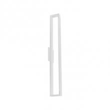 Kuzco WS24332-WH - Rectangular Machined Aluminum Heat-SinkLightly Textured Powder-Coat FinishInset Opal Polymeric