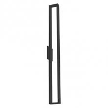 Kuzco WS24348-BK - Rectangular Machined Aluminum Heat-SinkLightly Textured Powder-Coat FinishInset Opal Polymeric
