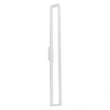 Kuzco WS24348-WH - Rectangular Machined Aluminum Heat-SinkLightly Textured Powder-Coat FinishInset Opal Polymeric