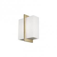 Kuzco WS39210-VB - Vertical Plated Or Painted Steel Accent And Wall PlateExtruded Rectangular Opal Glass