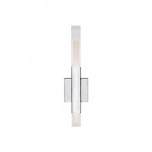 Kuzco WS53318-CH - Hanging From 2 Polished Silver Rods, This Pendant Uses Man-Specade And Natural Elements To Exude