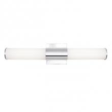 Kuzco WS60112-CH - Ws60112 - Cylindrical White Opal Glass With Electroplated Formed Steel