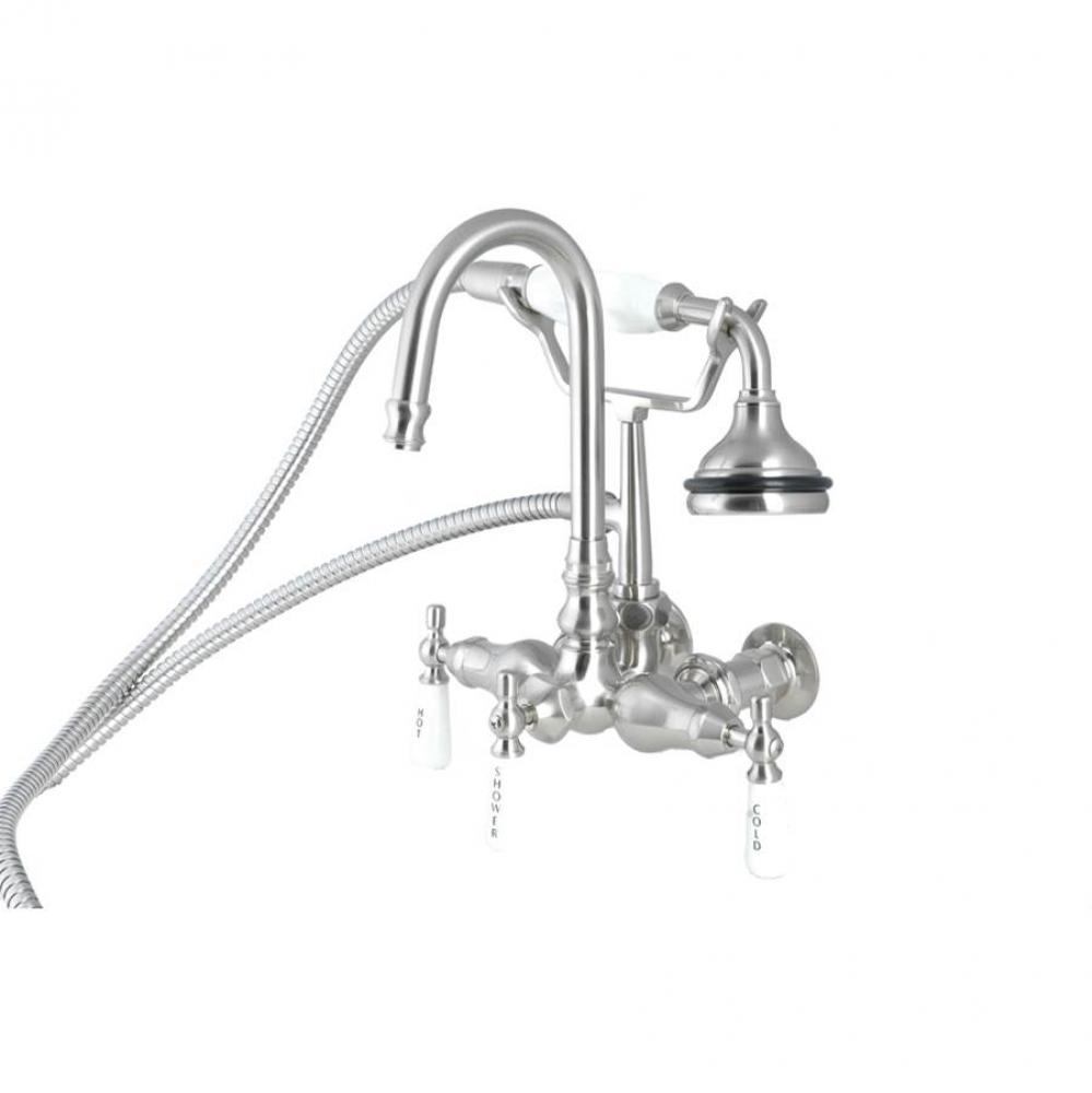 Wall Mount English Telephone Faucet - Gooseneck Spout