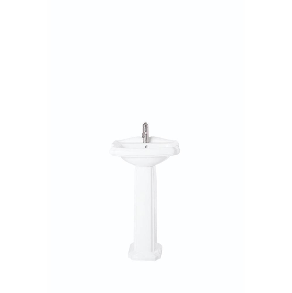 19 Inch Pedestal Sink - 8 Inch