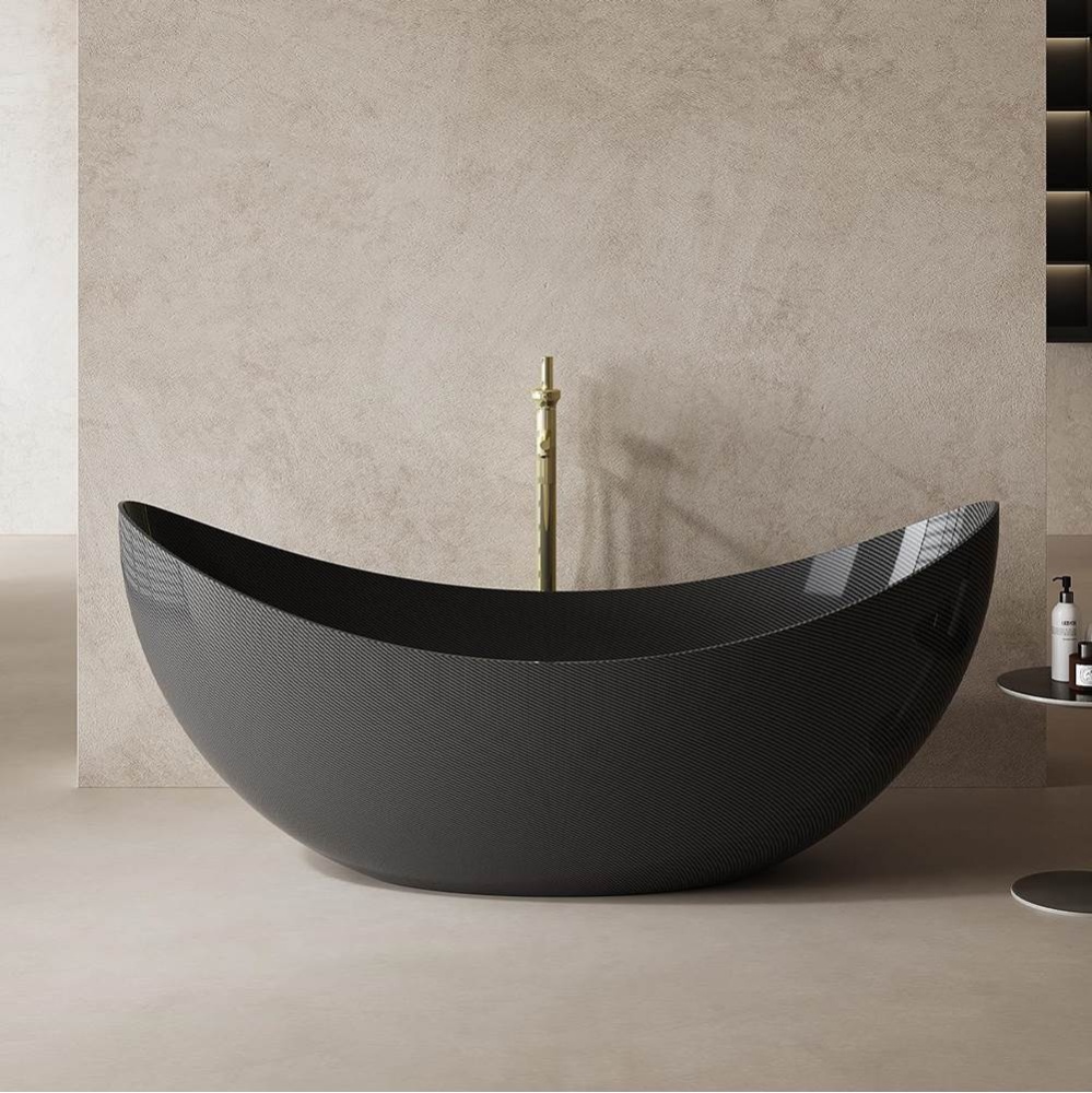 71 Inch Double Ended Carbon Fiber Freestanding Tub