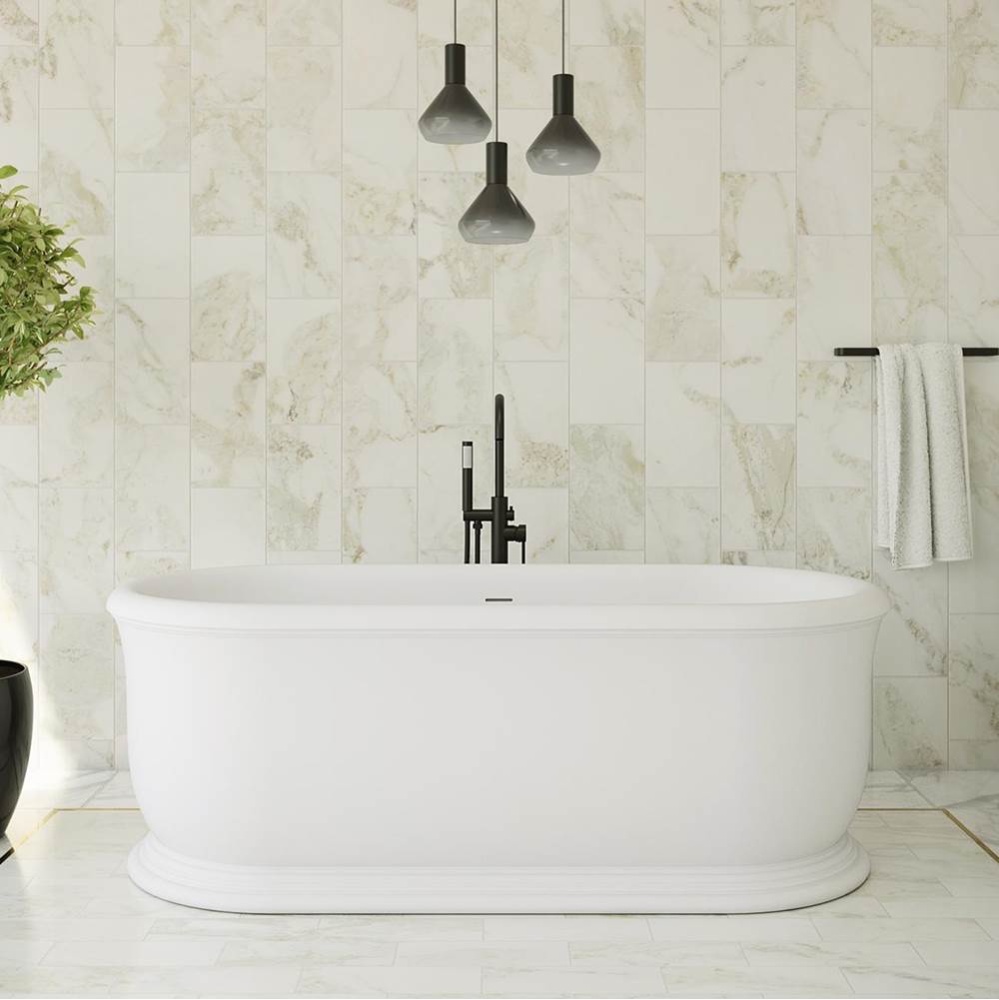 Mineralcast 71 Inch Double Ended Freestanding Tub