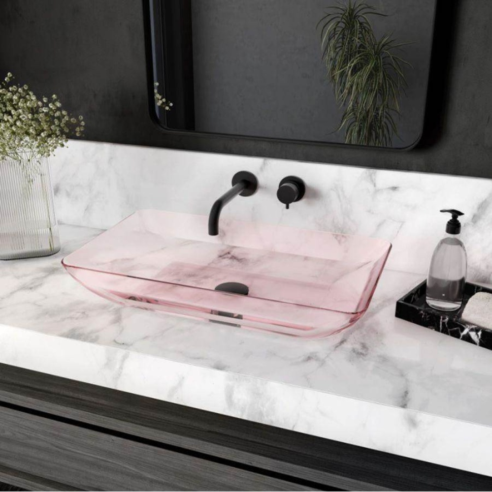Transparent vessel sink - Pink
